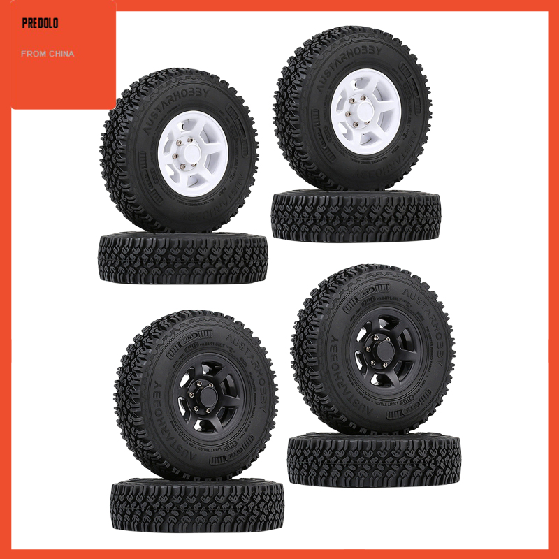 4pcs / Set Ban + Pelek Mobil Rc Off-Road 1.55 Beadlock Untuk 1 / 10 Buggy