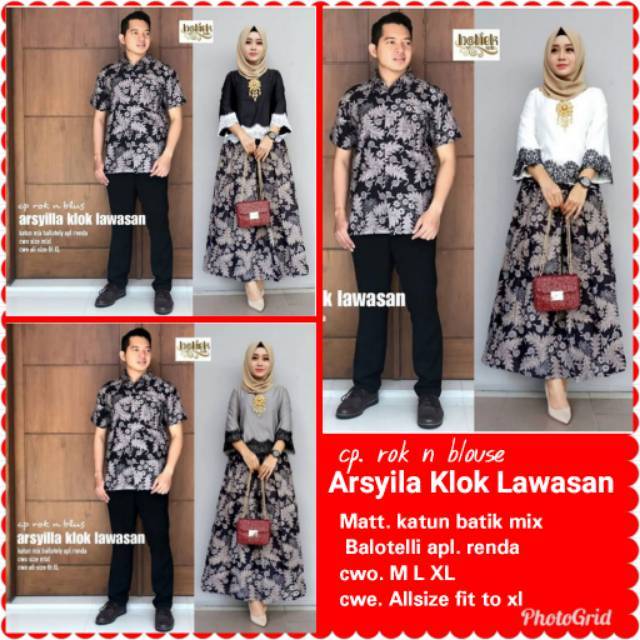 Couple rok n blouse arsyila klok lawasan