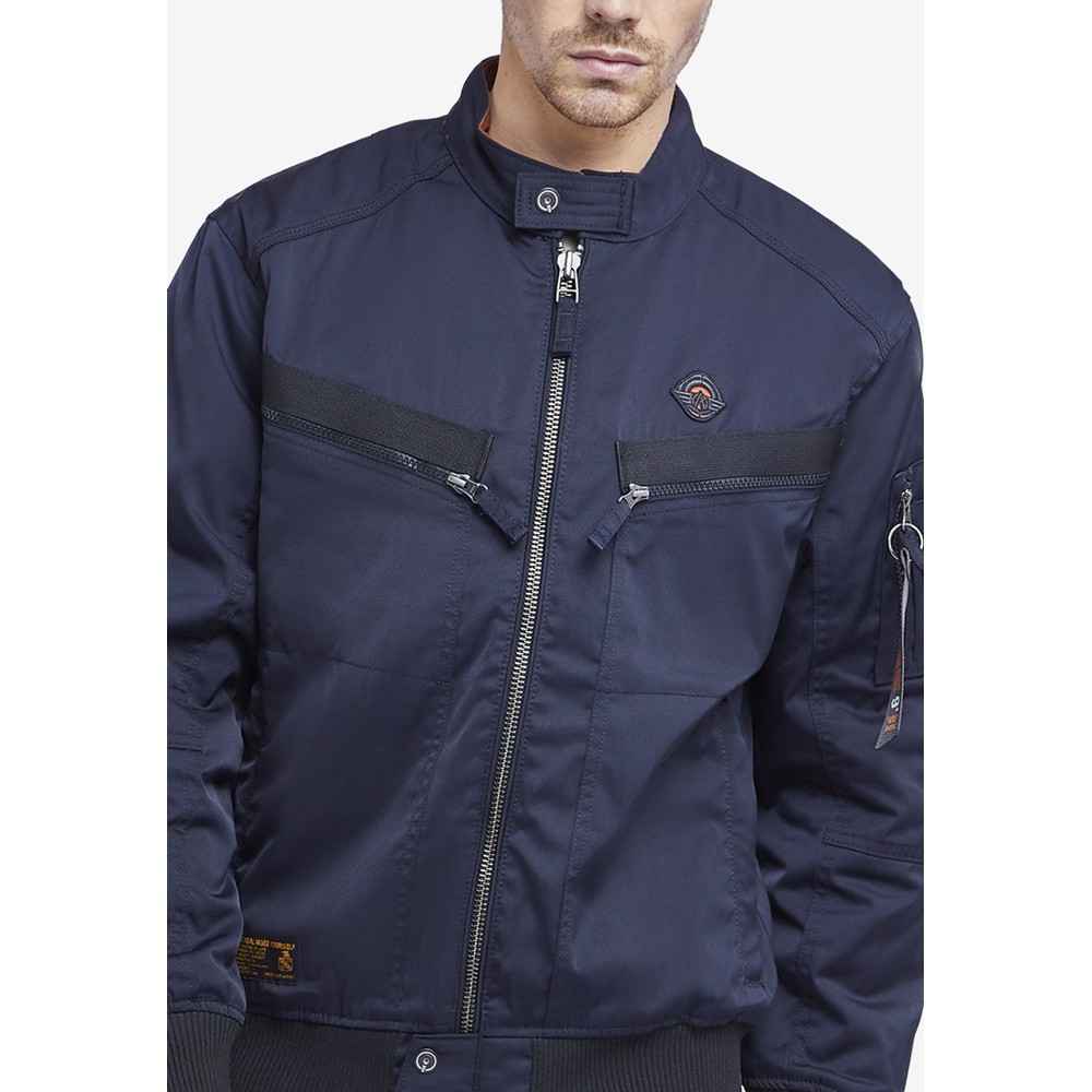 Jaket Bomber Pria MGee 3451C Original Outwear Cross 016 Black