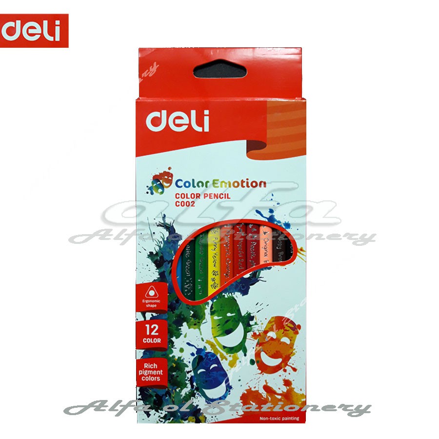 Deli Color Pencil 12 Colour - Pensil Warna Soft Basswood Rich 12C