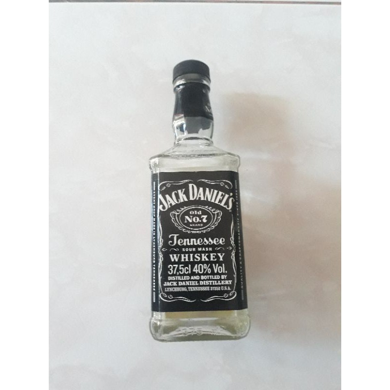 Botol kosong miras Whisky Jack daniels No.7 375ml import unik