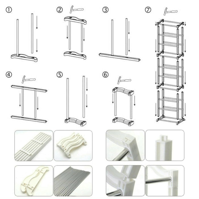 RAK SUSUN SEPATU 10 TINGKAT (AMAZING PORTABLE SHOE RACK)