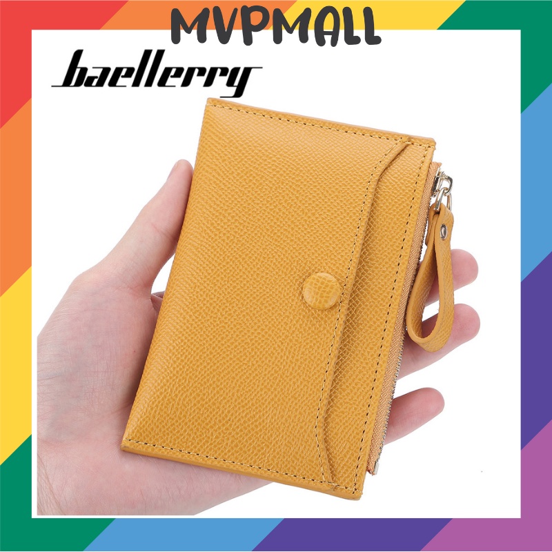 [BISA COD] BAELLERRY N8625 Dompet Kartu Wanita Bahan Kulit PU Leather Premium