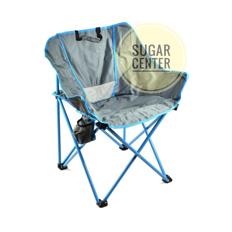Soleil Kursi Lipat/Kursi Santai/Kursi Mancing/Kursi Camping/Folding Chair/Kursi Outdoor Biru