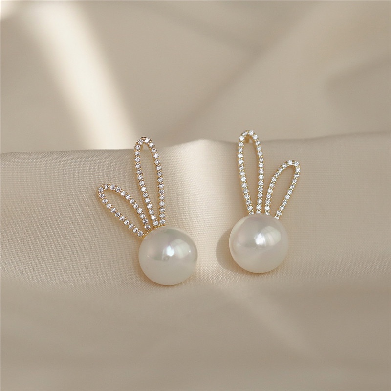 Cute Rabbit Ear S925 Shine  Earring Ear Studs Accessory Jewelry for Girls Summer