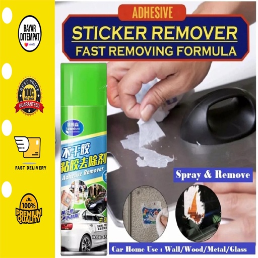 [BISA COD] Cairan Spray penghilang lem Stiker Mobil dan Motor Sticker Adhesive Remover Car 450ml