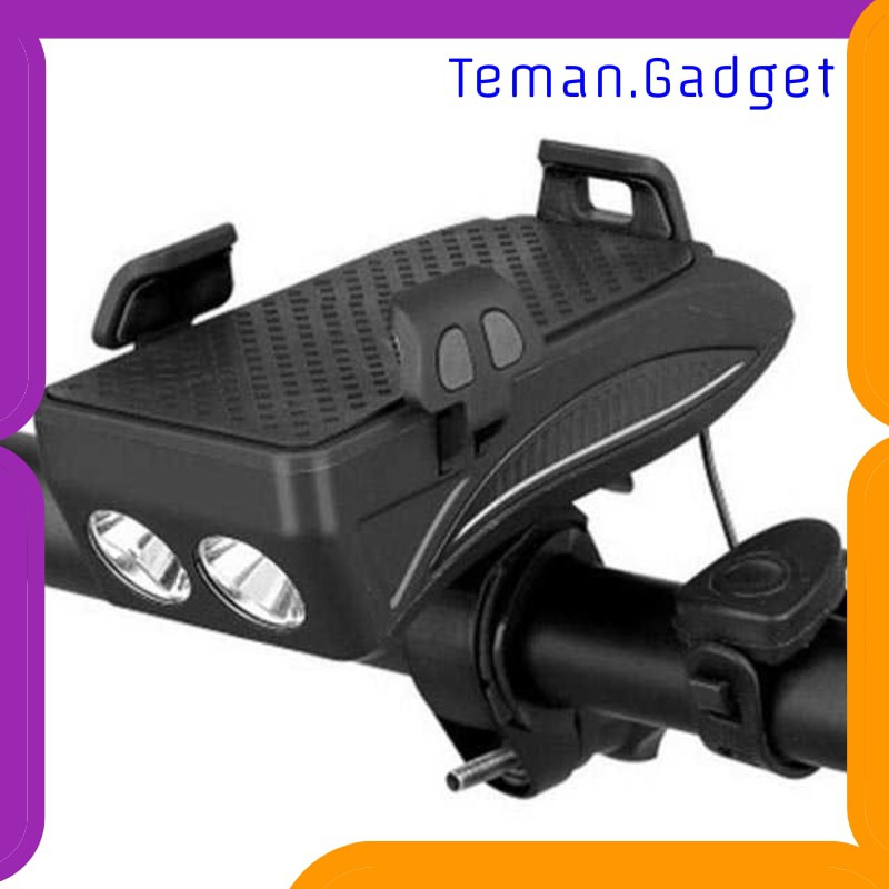 TG-IB396 ZACRO LAMPU SEPEDA FLASHLIGHT PHONE HOLDER POWER BANK 2000MAH ZJC0158