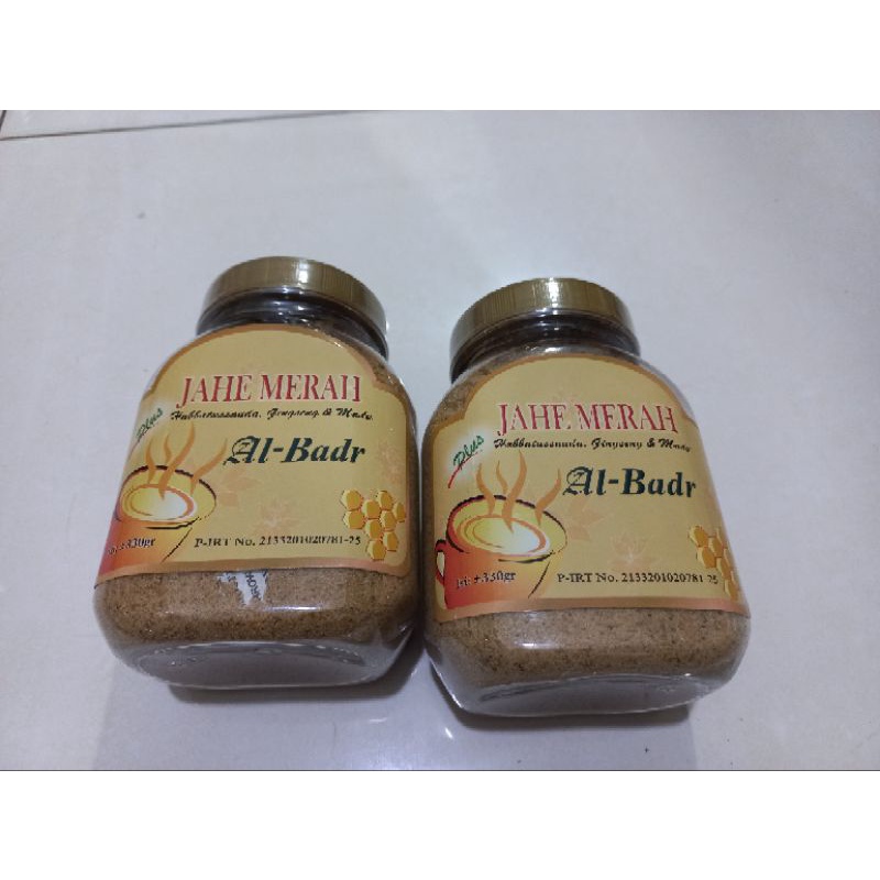 

Jahe Merah Al Badr 330 gram Plus Habbatussauda dan Madu