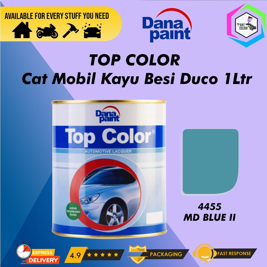 TOP COLOR 4455 Md Blue Ii - Cat Mobil Kayu Besi Duco