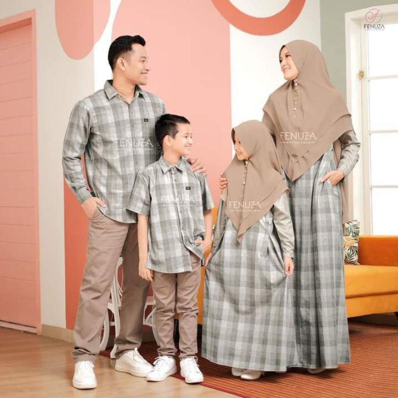 Sarimbit Arzel  Azalea By Fenuza Lebaran Terbaru kekinian Nyaman Bahan Katun Couple Family Terbaru 2