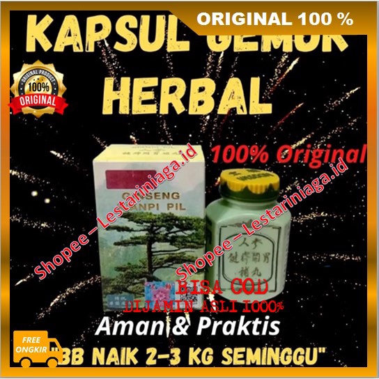 Ramuan Herbal Cina Kapsul Gemuk Herbal K60 ORIGINAL