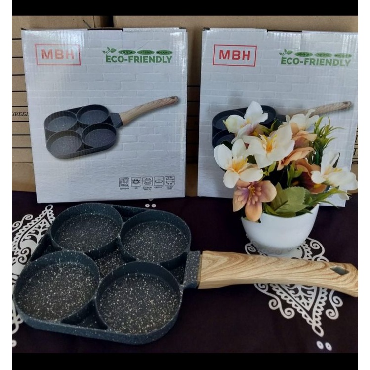 Multi Grill Pan Sekat 4/Grill Pan Sekat 3/Grill Pan Gagang Kayu/ Grill Pan Bulat Sekat/Grill Pan Mar