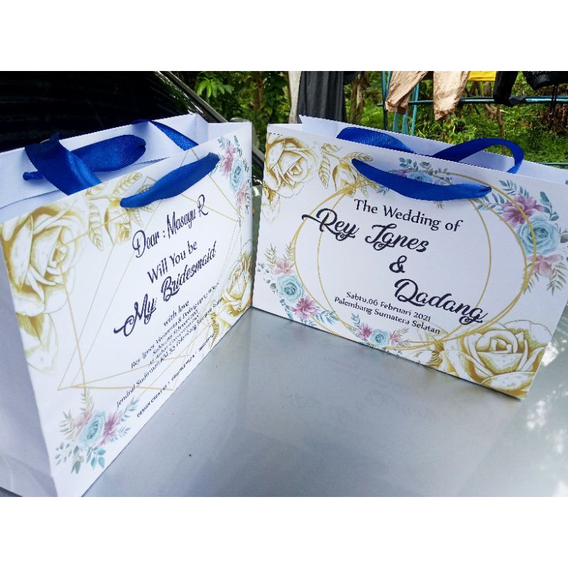 

bridesmaid paperbag custom