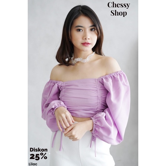 CS SABRINA CROP TOP SERUT DUA TALI KARET