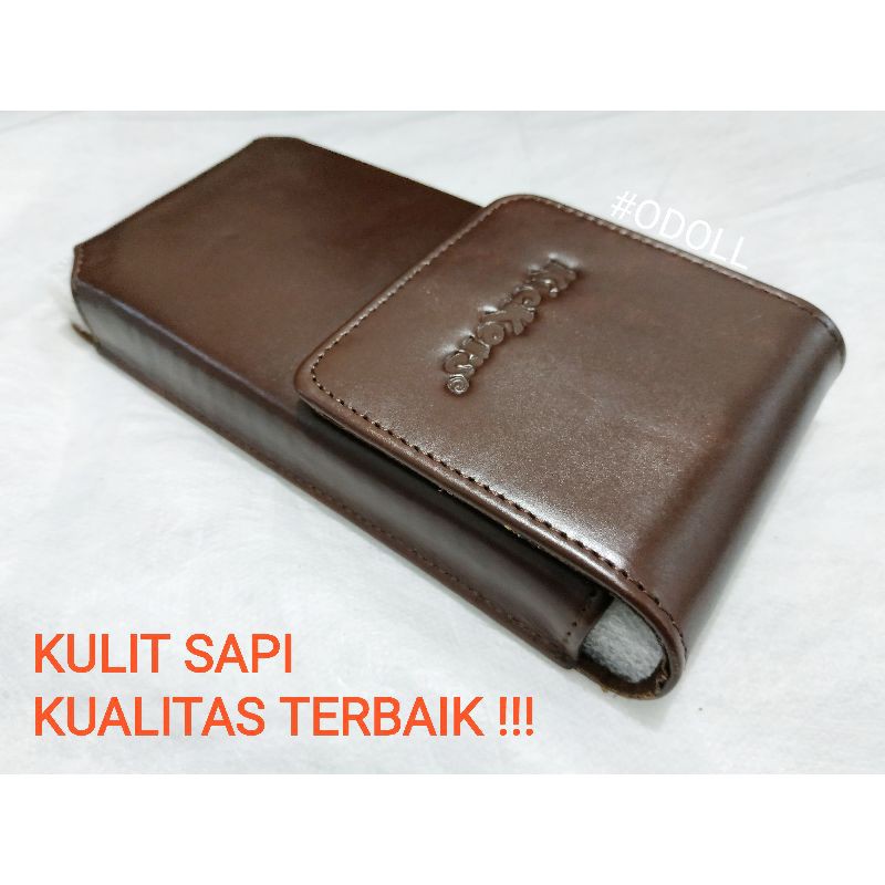 Sarung Hp Kulit Asli Model Tegak - Dompet Hp Pinggang Kulit Original