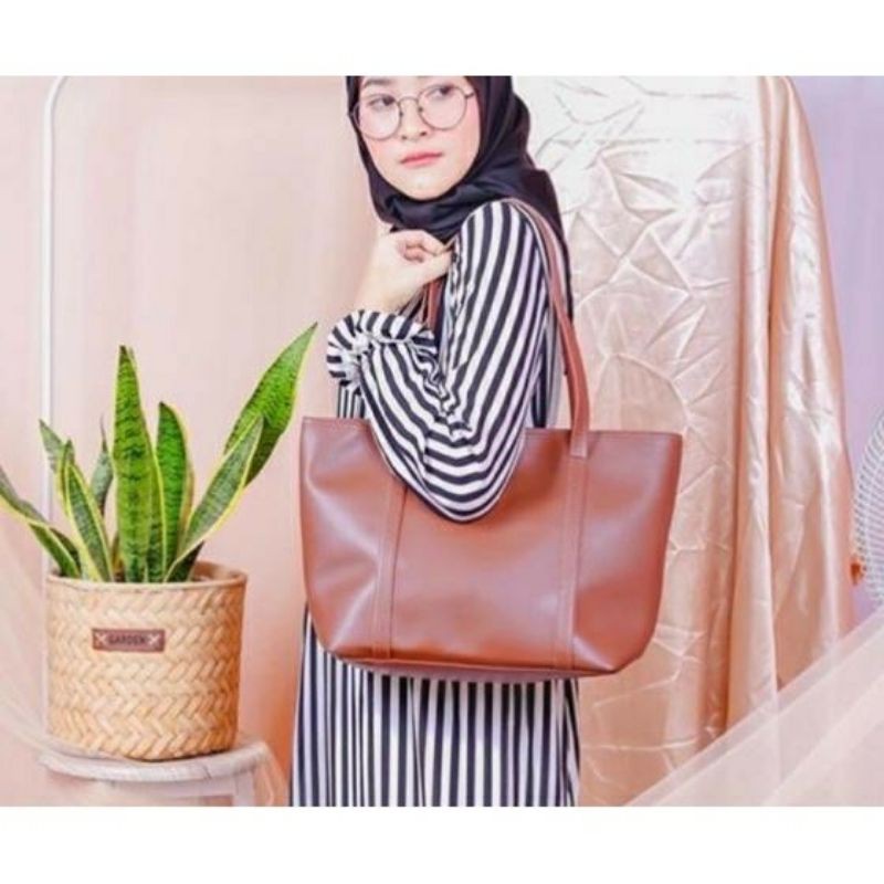 Totebag Pakai Resleting Candy Zahara Tas Kuliah Wanita Cantik