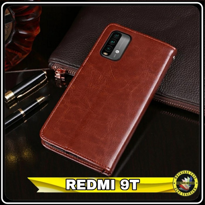 Flipcase Xiomi Redmi 9T Case Dompet Redmi9T Kulit Premium Cover