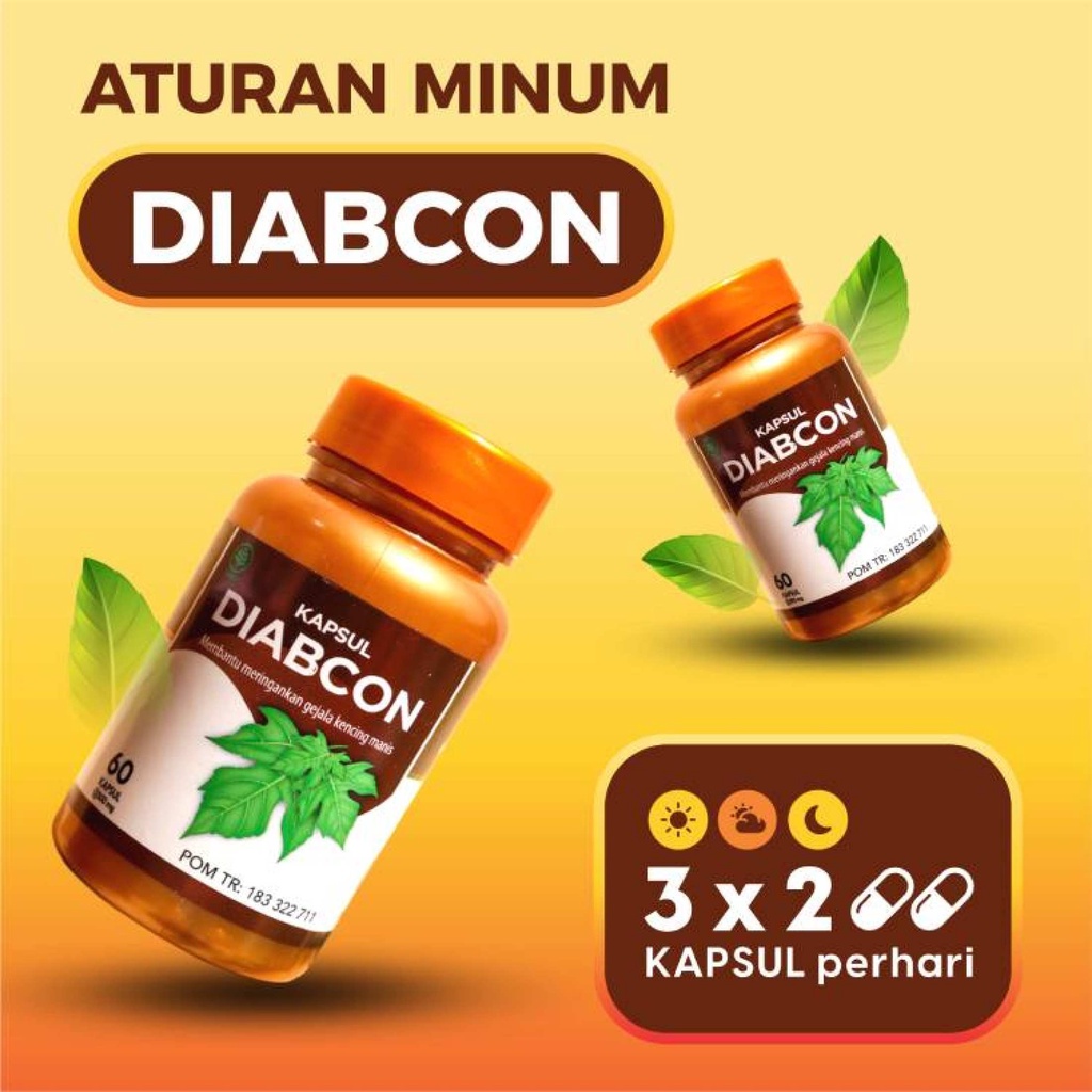 ORIGINAL Kapsul Diabcon Obat Gula Darah Tinggi, Atasi Diabetes Kencing Manis Terbaik