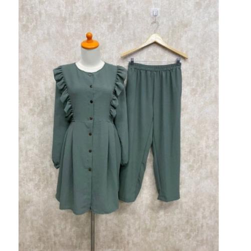 Paling Laris SET WANITA TERBARU (BAJU TUNIK + CELANA ) SETELAN WANITA TERBARU TRENN 2022