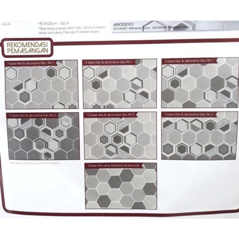 Roma Keramik Hexagonal / Hexagon RomaN dModesto Modesto 34x39