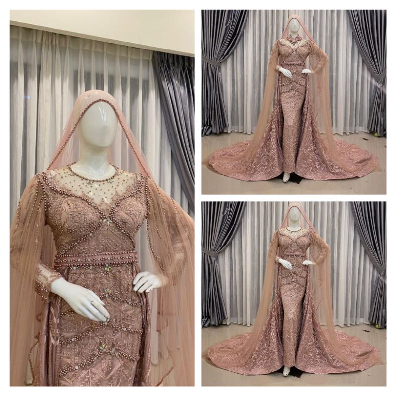 BAJU PENGANTIN WEDDING BEREKOR | KEBAYA DRESS WEDDING | GAUN DRESS PENGANTIN | DRESS PENGANTIN MEWAH