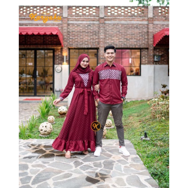 Baju Batik Couple Modern Batik Set Baju Couple Pasangan Gamis Brokat Brukat Syar'i Ramadhan Fashion Muslim Baju Kondangan Pakaian Arisan Karyaku Batikbae Batik Jumbo-2