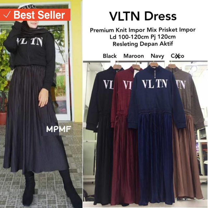 DRESS MAXI MURAH WANITA CANTIK MUSLIMAH / DRESS CASUAL VLTN
