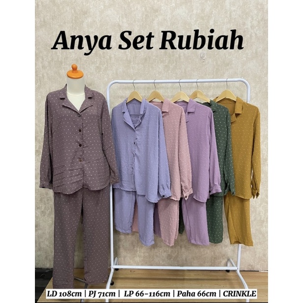 ANYA SET - SETCEL CRINKLE URAGIRI SET CRINKLE MUSLIMAH GROSIR SETCEL RUBIAH