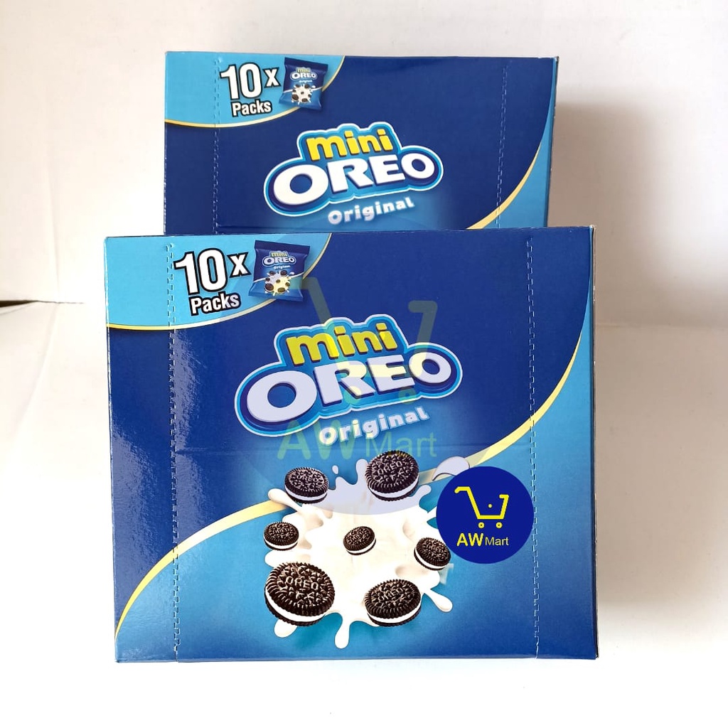MINI OREO BOX 204 GRAM ISI 10PCS - VANILLA ORIGINAL