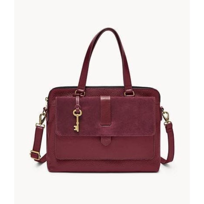 Tas Fossil Original Kinley ZB1421599 Satchel Bag In Claret Red