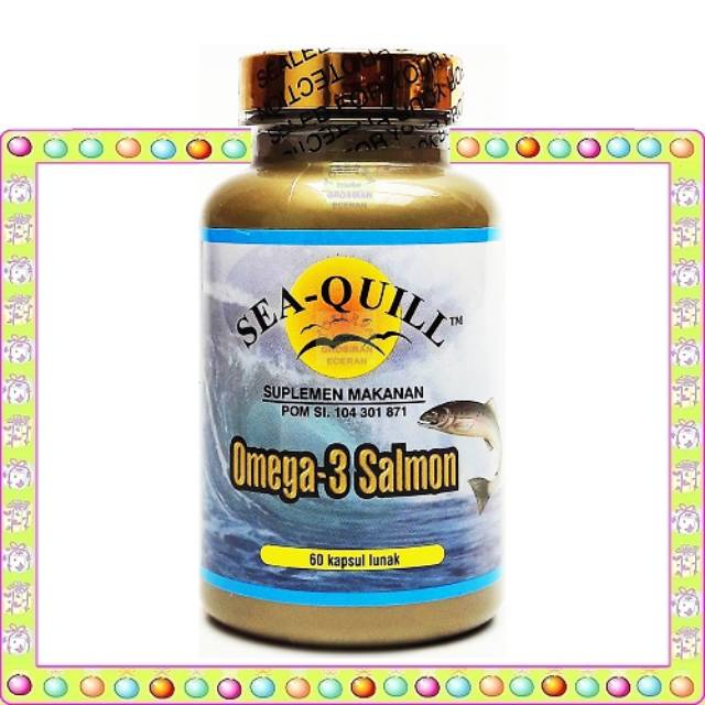 Sea quill omega 3 Salmon isi 60 - Sea-quill Omega 3 Salmon - SeaQuill Omega 3 - Grosir Sea Quill
