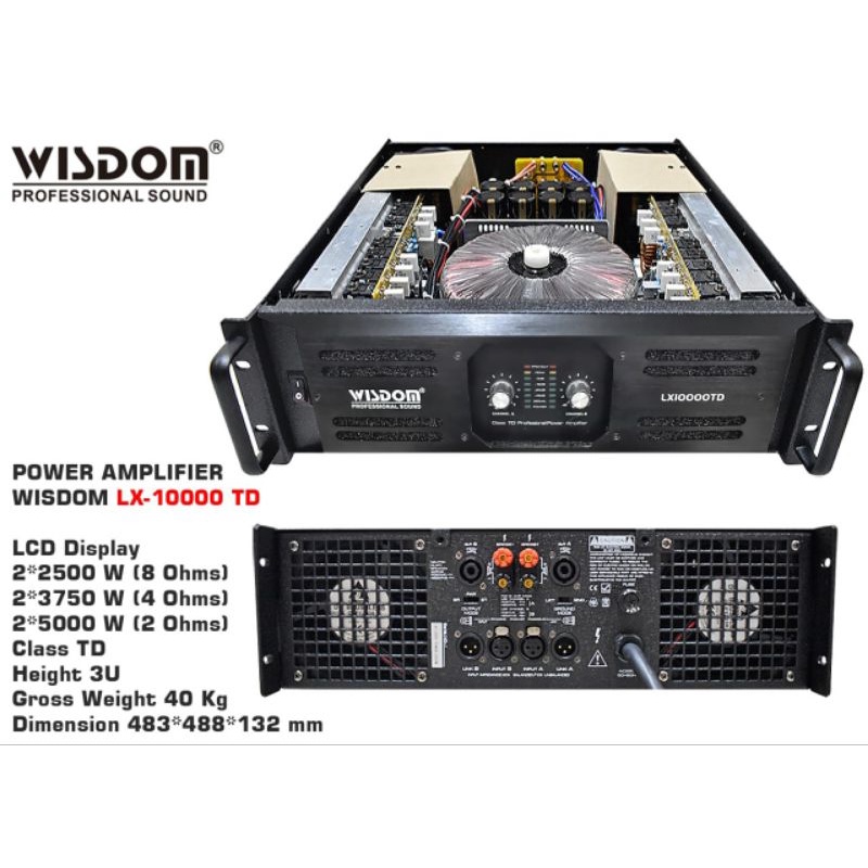 power amplifier wisdom lx10000 lx 10000 class TD garansi original