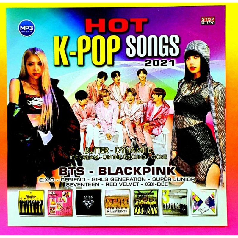 Kaset Mp3 Musik Audio 150 Lagu Hot K-Pop Song Korea Terbaru 2021 - Album Lengkap Best Of Bts Black P