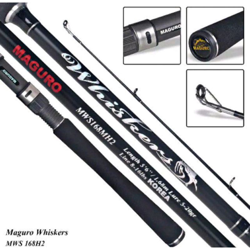 Joran Maguro Whiskers | Spinning | Galatama | Lele | Bawal | Mas | Pilih Ukuran