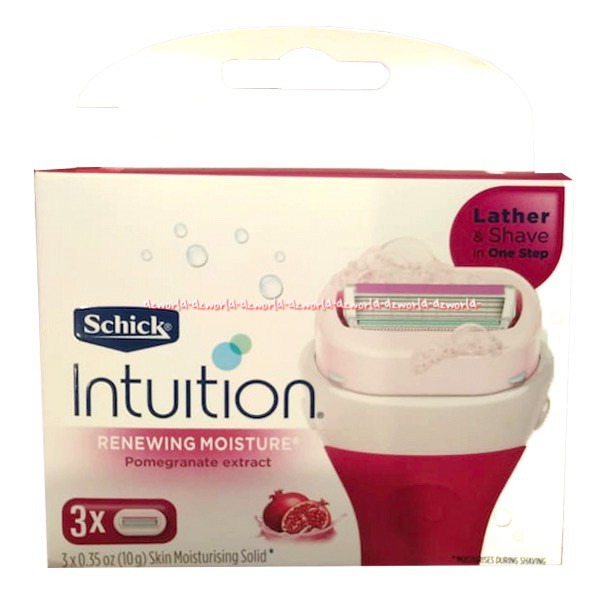 Schick Intuition Renewing Moisture 3 Cartridge Pisau Cukur wanita Perempuan Refill