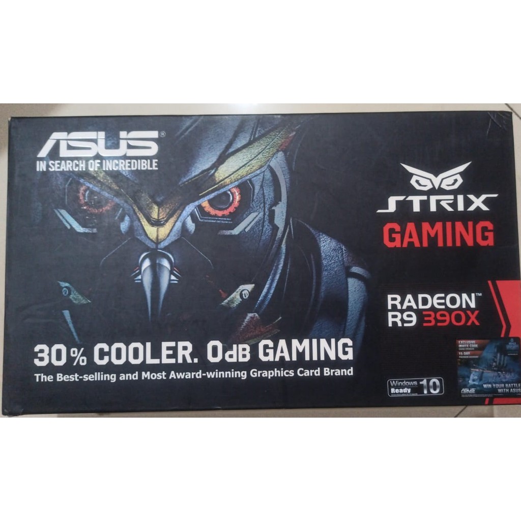 VGA Asus Strix Gaming R9 390X 8Gb Fullset ex pemakaian pribadi