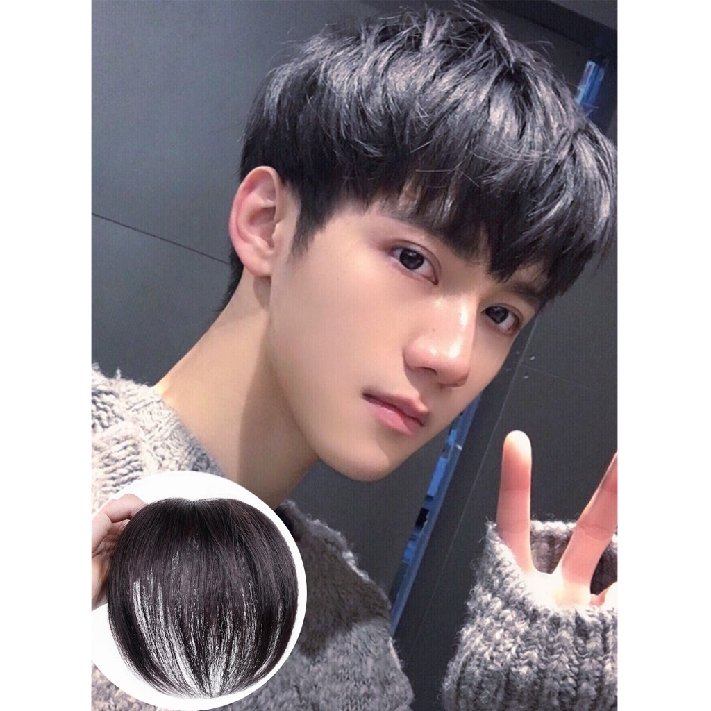 WIG RAMBUT PALSU TOUPEE 010 LURUS 17-20CM PRIA COWOK CEWEK PENUTUP BOTAK / PENAMBAH VOLUME RAMBUT / 