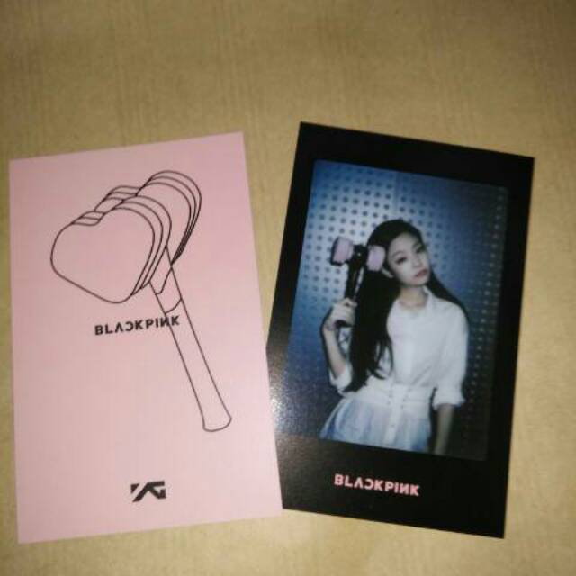 JENNIE POLAROID PHOTOCARF BLACKPINK LIGHSTICK VER 1 OFFICIAL LS