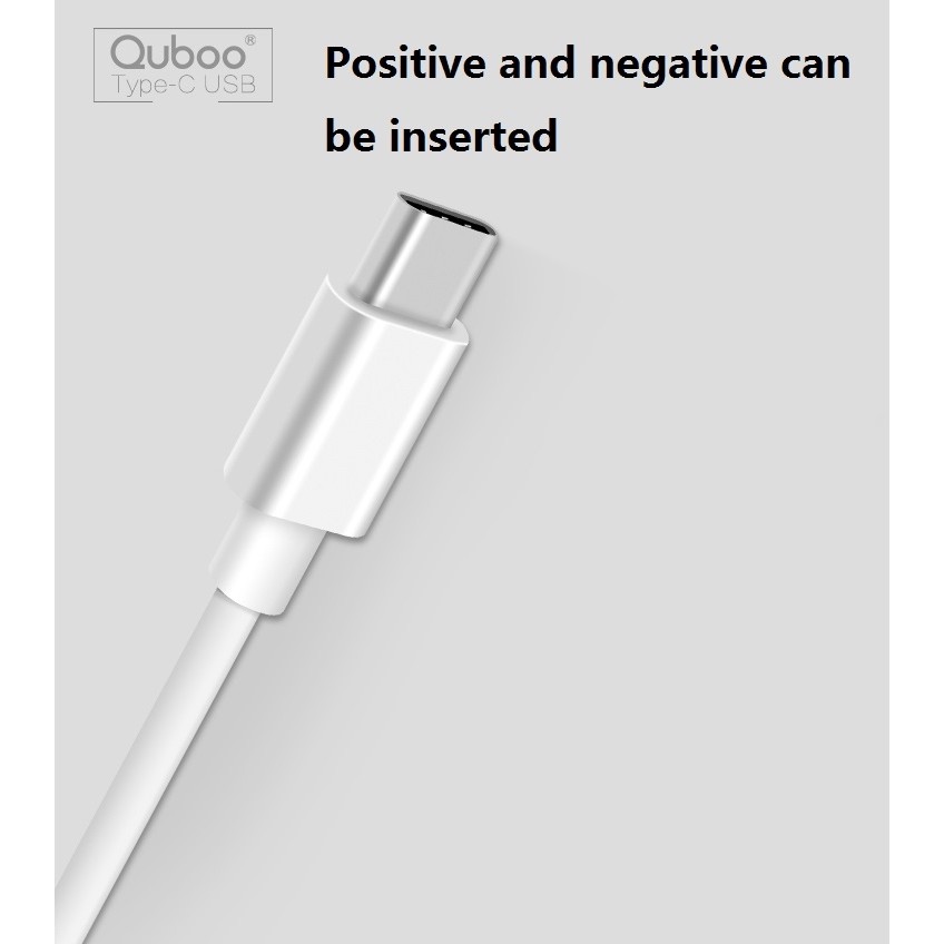 Quboo White Kabel Data Type C Quick Charge Data Cable