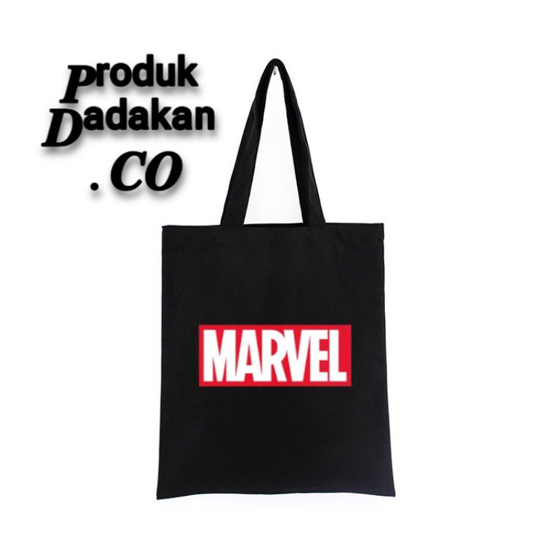 TOTE BAG MARVEL / TOTEBAG RESLETING HITAM / TOTEBAG BAND METAL MUSIK ROCK / TAS JINJING / TOTEBAG CA