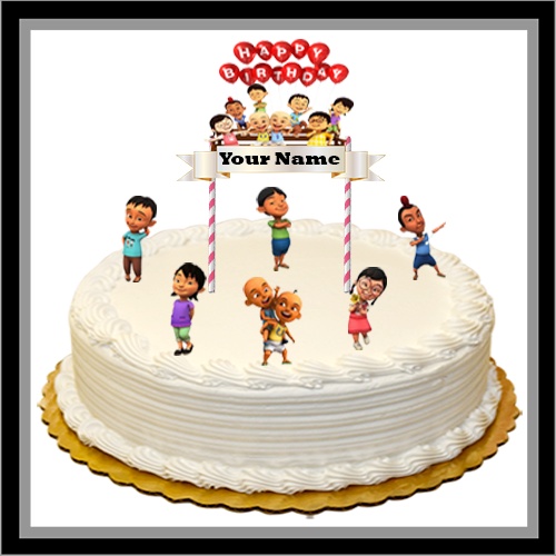 CUSTOM NAMA HIASAN KUE ULANG TAHUN CAKE TOPPER UPIN IPIN