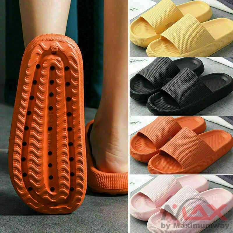 Rhodey Ezy Sandal Rumah Pria Wanita Anti Licin dan Super Nyaman Bahan 100% EVA Soft, Anti Air Lembut Anti-Slip Anti Licin Pria Wanita Sandal mandi Slipper EVA Soft Unisex Sandals Shoes Beach Slides Shower Slipper Soft Sole Women Men Ladies Bathroom