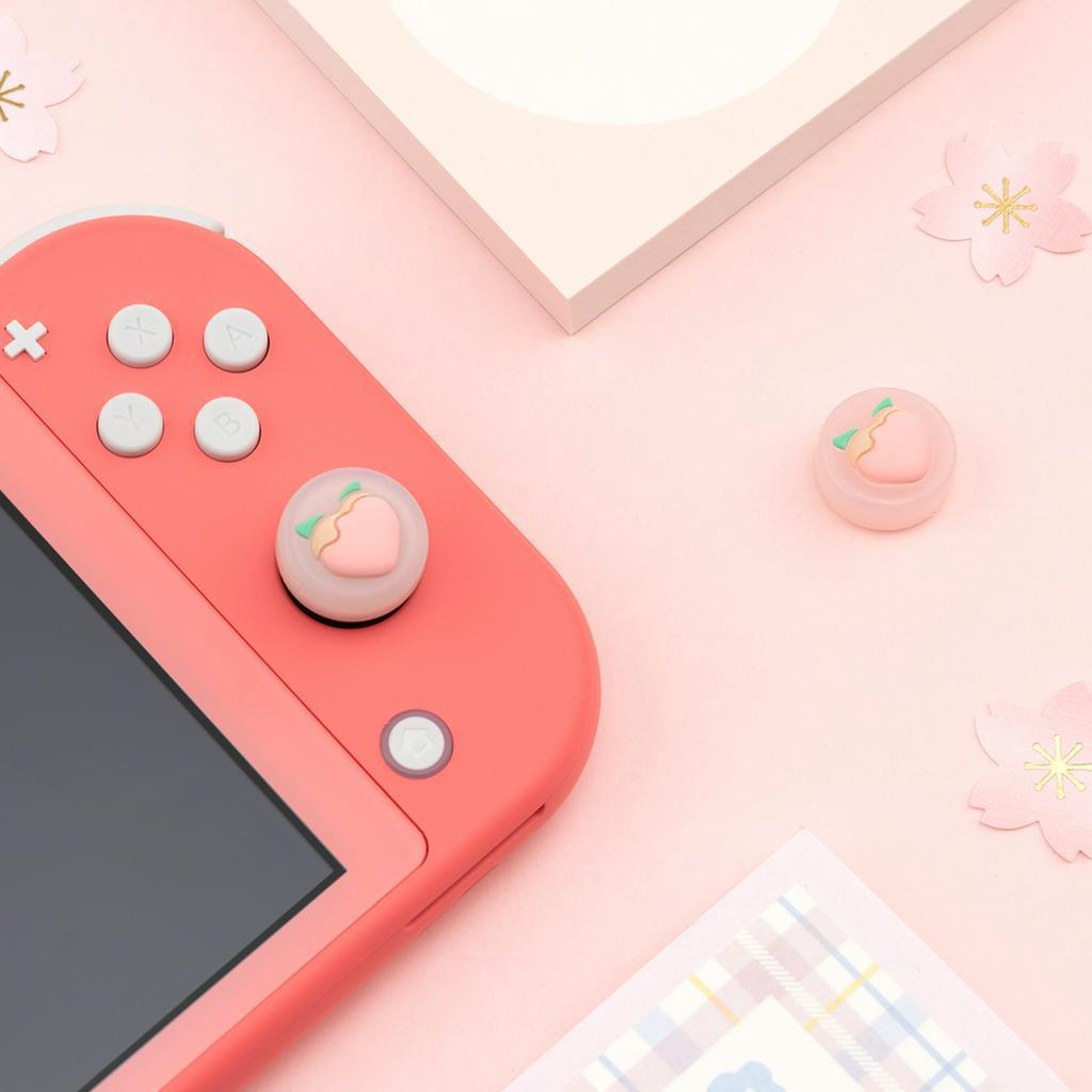 4pcs cover Tombol joystick Bahan Silikon Motif Buah Untuk NINTENDO switch Lite universal