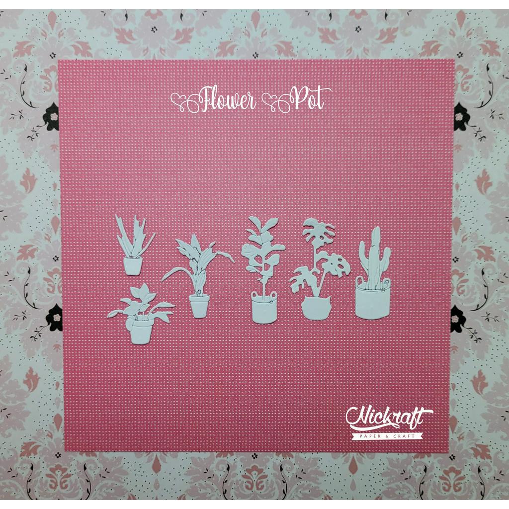 

FLOWER #POT - Hiasan Scrapbook Jurnal Bunga Kertas Die Cut