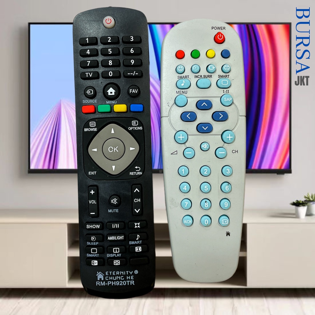 REMOTE REMOT TV PHILIPS UNIVERSAL LANGSUNG PAKAI TABUNG LCD LED CH920TR