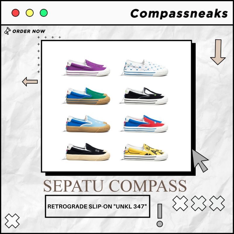 Sepatu Compass Retrograde Slip-On Collaboration "UNKL 3.4.7"