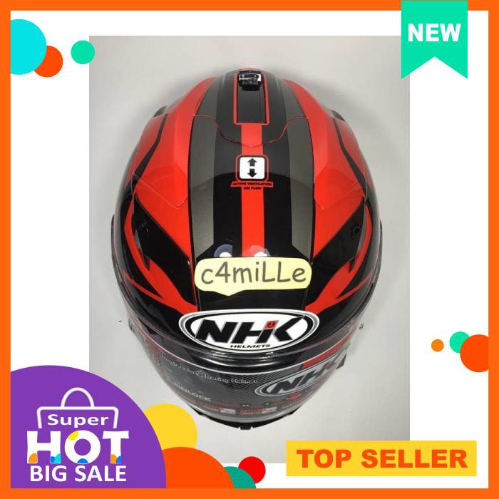 HELM NHK GP1000 STAR RED DOUBLE VISOR FULL FACE