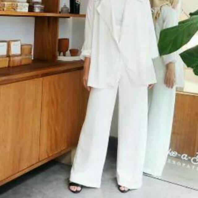 KULOT SCUBA PUTIH SELEBGRAM | CELANA KULOT SCUBA | CELANA PANJANG | CELANA SCUBA PREMIUM