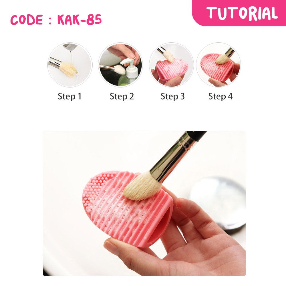 Pembersih Kuas Brush Egg Alat Pencuci Kuas Make Up Murah