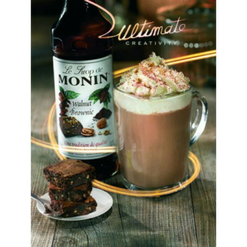 

MONIN Walnut Brownie litchi kiwi syrup sirup share in botol 100ml